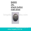 (#B4683) carved patterns oval metal look plastic button